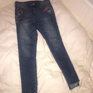 Abercrombie and Fitch embroidered jeans